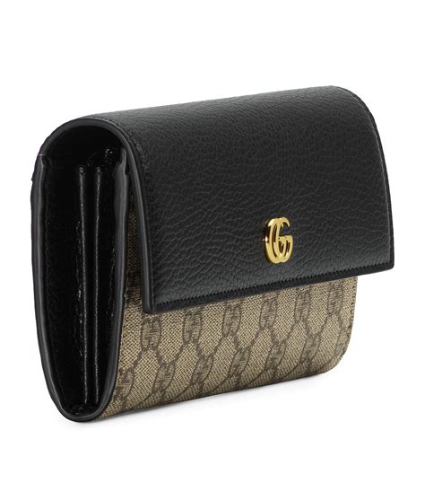 gucci gg marmont leather continental wallet|Gucci Marmont wallet men's.